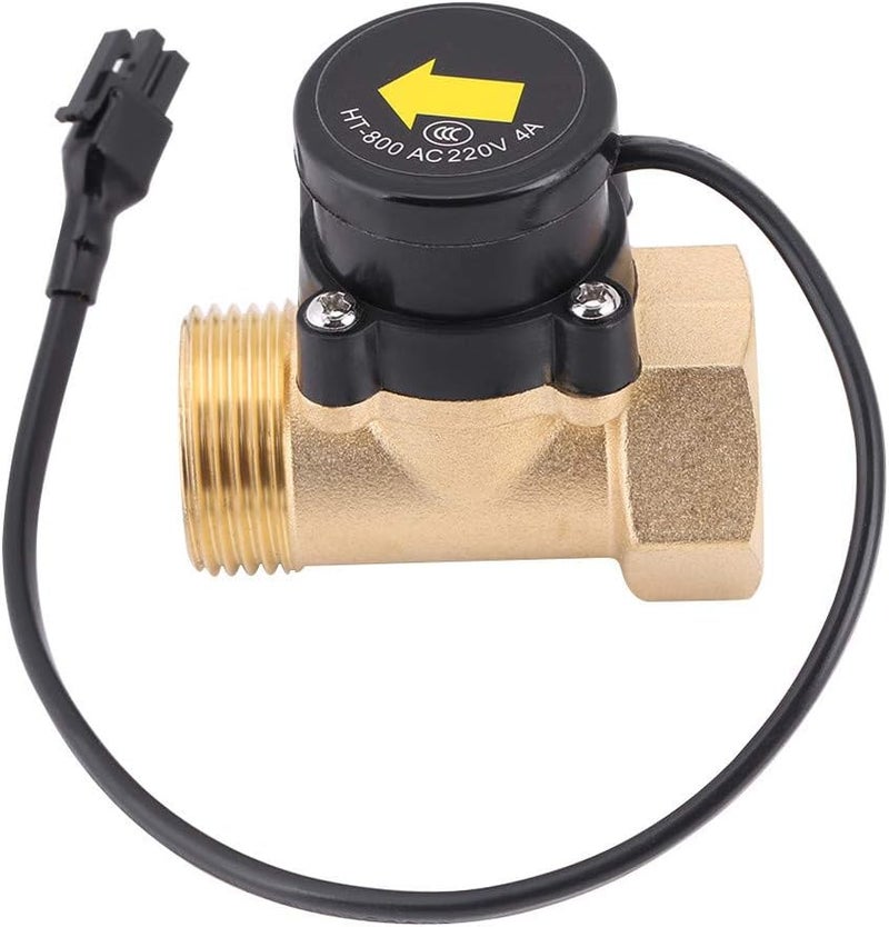 DEWIN Water Flow Sensor, HT-800 G1Thread Water Flow Sensor Switch, Water Flow Switch Automatic Flow Switch Thread 220V Water Pump Flow Sensor Automatic Control Switch - Image 1